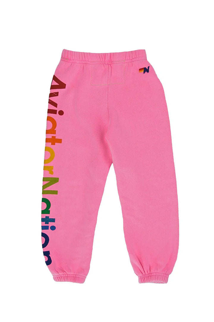 Aviator Nation Kid's Sweatpants -Neon Pink