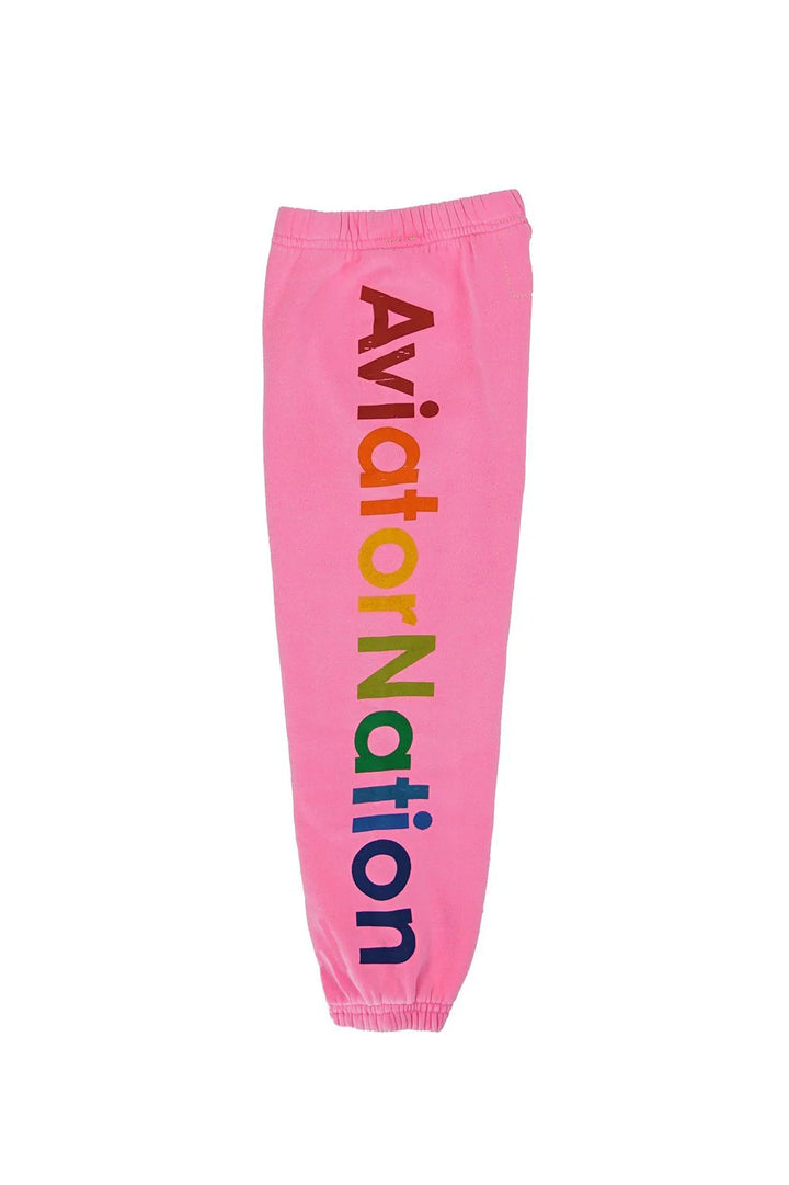 Aviator Nation Kid's Sweatpants -Neon Pink