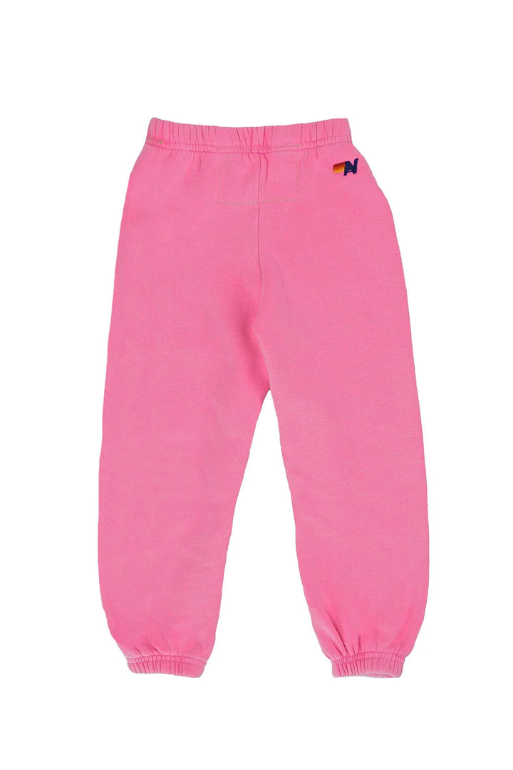 Aviator Nation Kid's Logo Sweatpants -Neon Pink