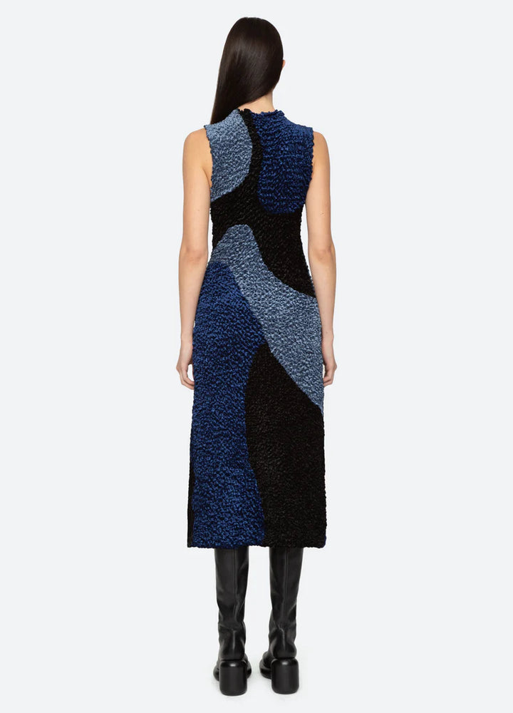 Sea NY Malene Velvete Patchwork Dress