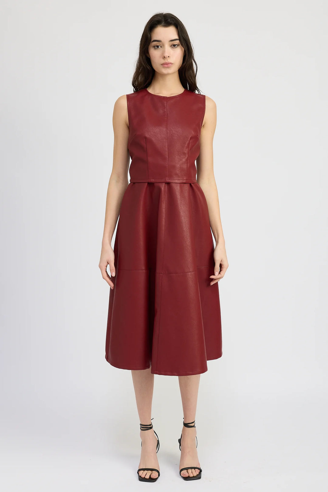 En Saison Campbell Faux Leather Dress