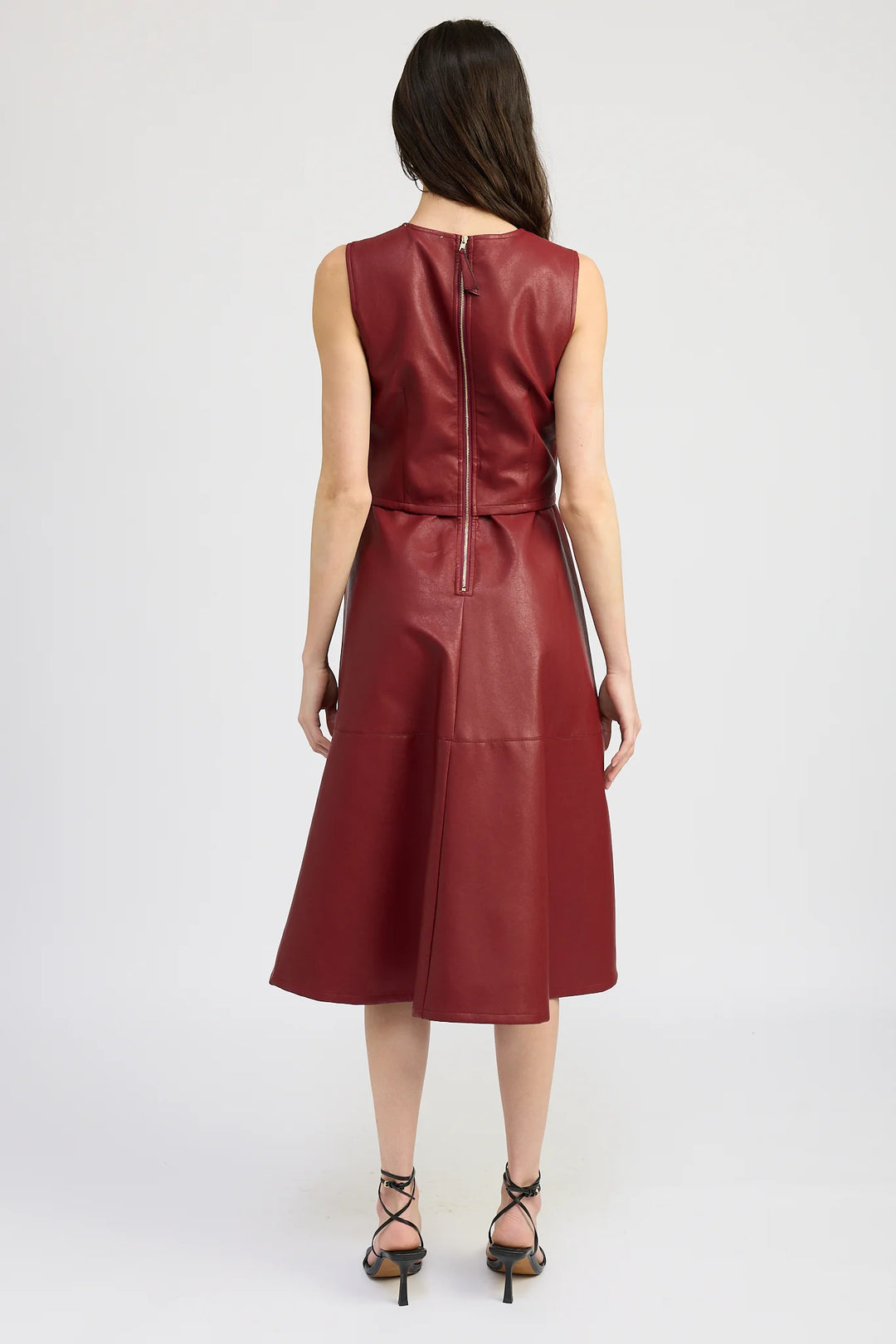 En Saison Campbell Faux Leather Dress