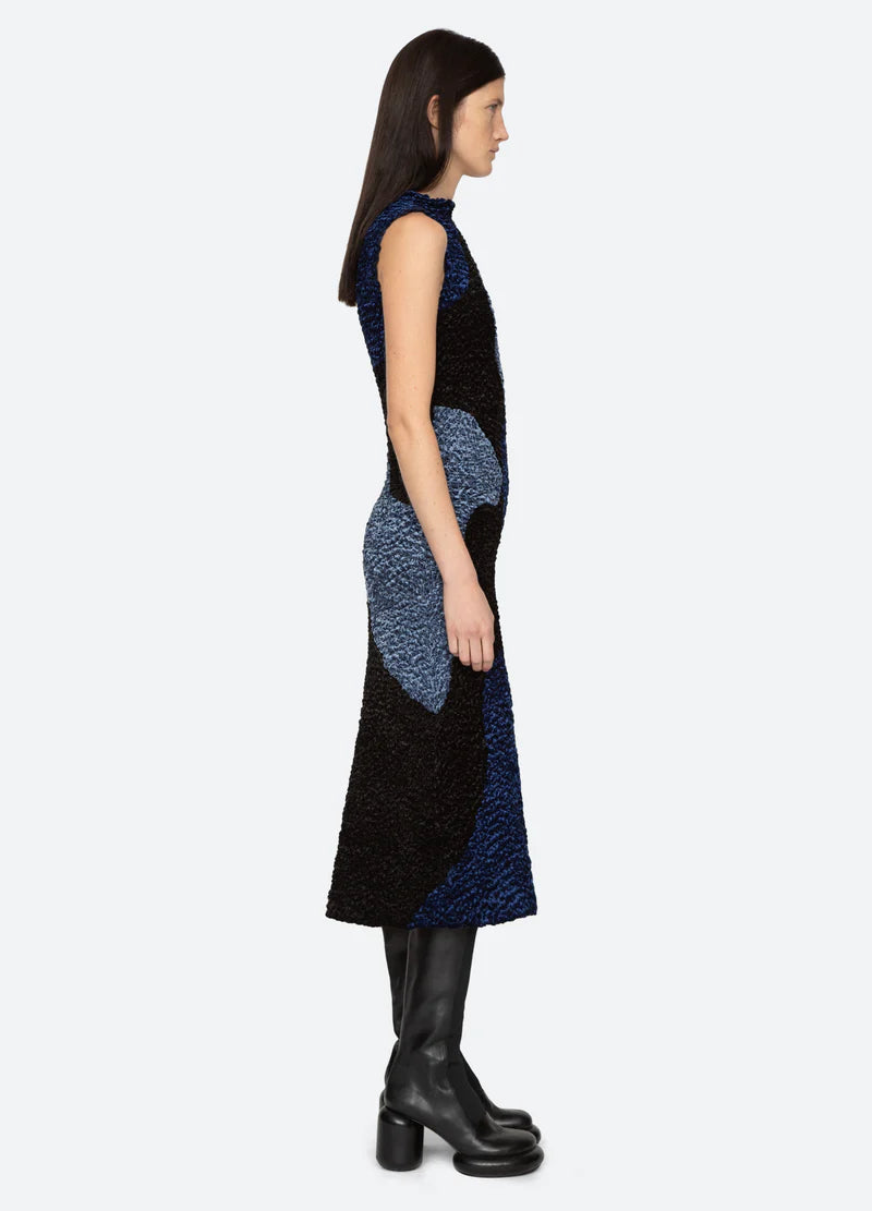 Sea NY Malene Velvete Patchwork Dress