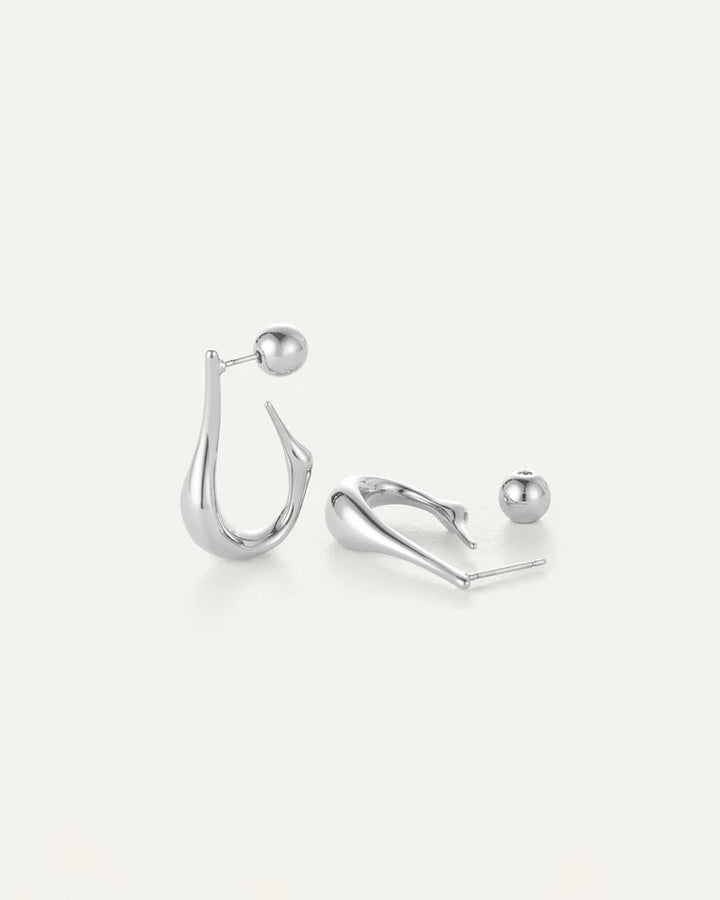 Jenny Bird Small Colette Hoops Silver