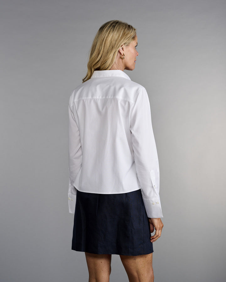 Claridge and King Cropped White Shirt